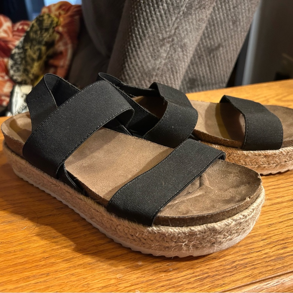 Madden Girl Black Platform Sandals
